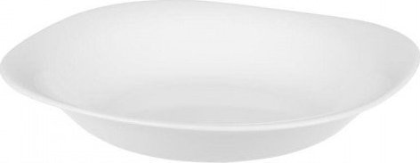Galicja Talerz obiadowy głęboki biały szklany 23 cm