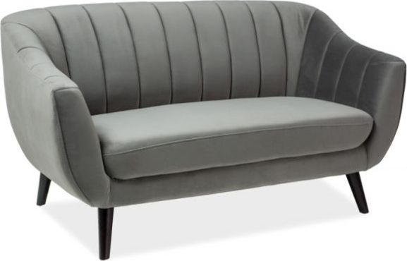 Signal Sofa ELITE 2 VELVET szara tapicerowana do salonu SIGNAL