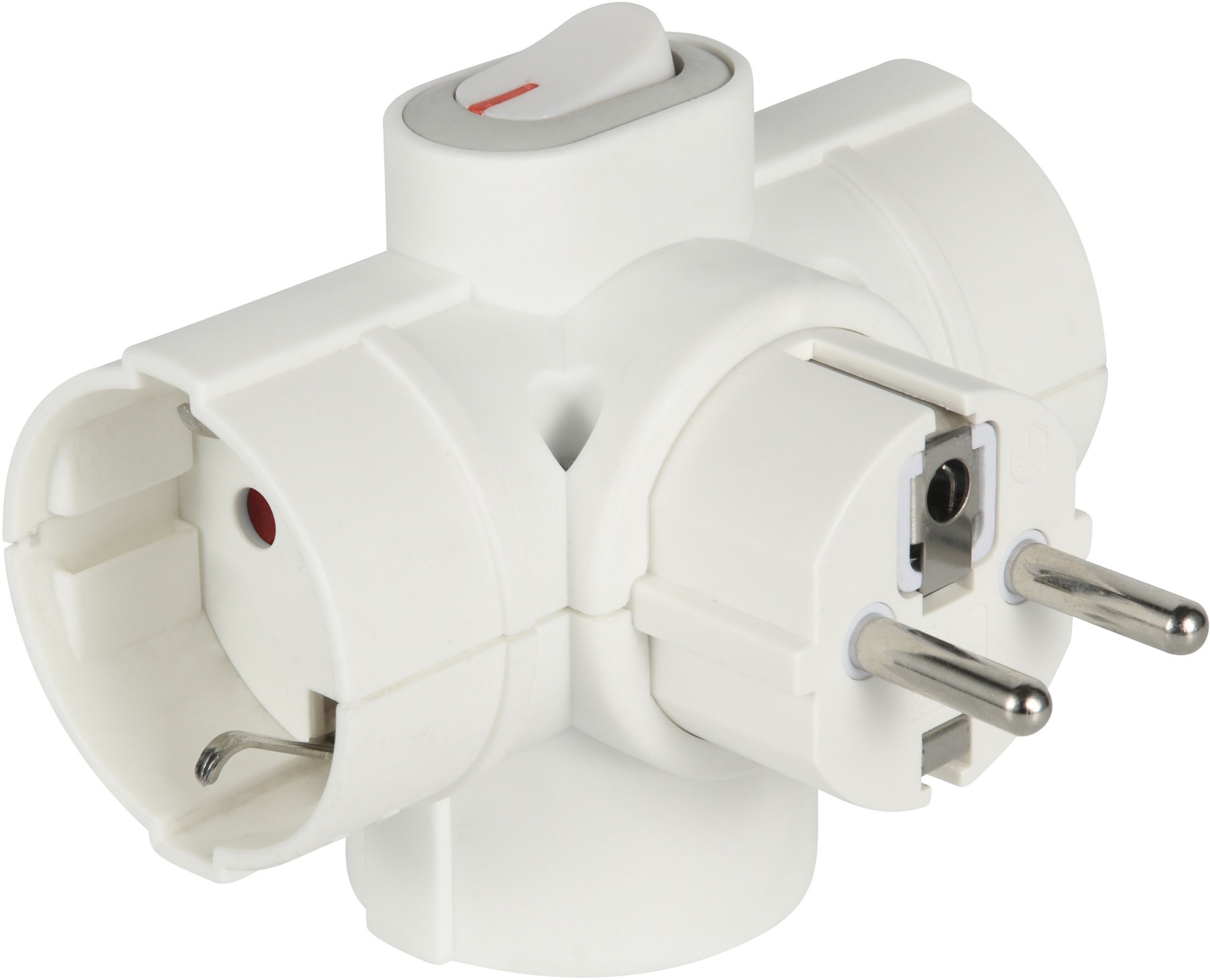 Electraline 55090 Strāvas adapters ar slēdzi 3x / 16A / 250V