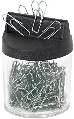 WEDO Klammernspender mit Magnet rund gefüllt, 125 Büro Silbe