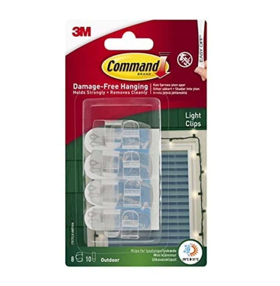 3M Command Outdoor Light Clips 17017Clr-Awc