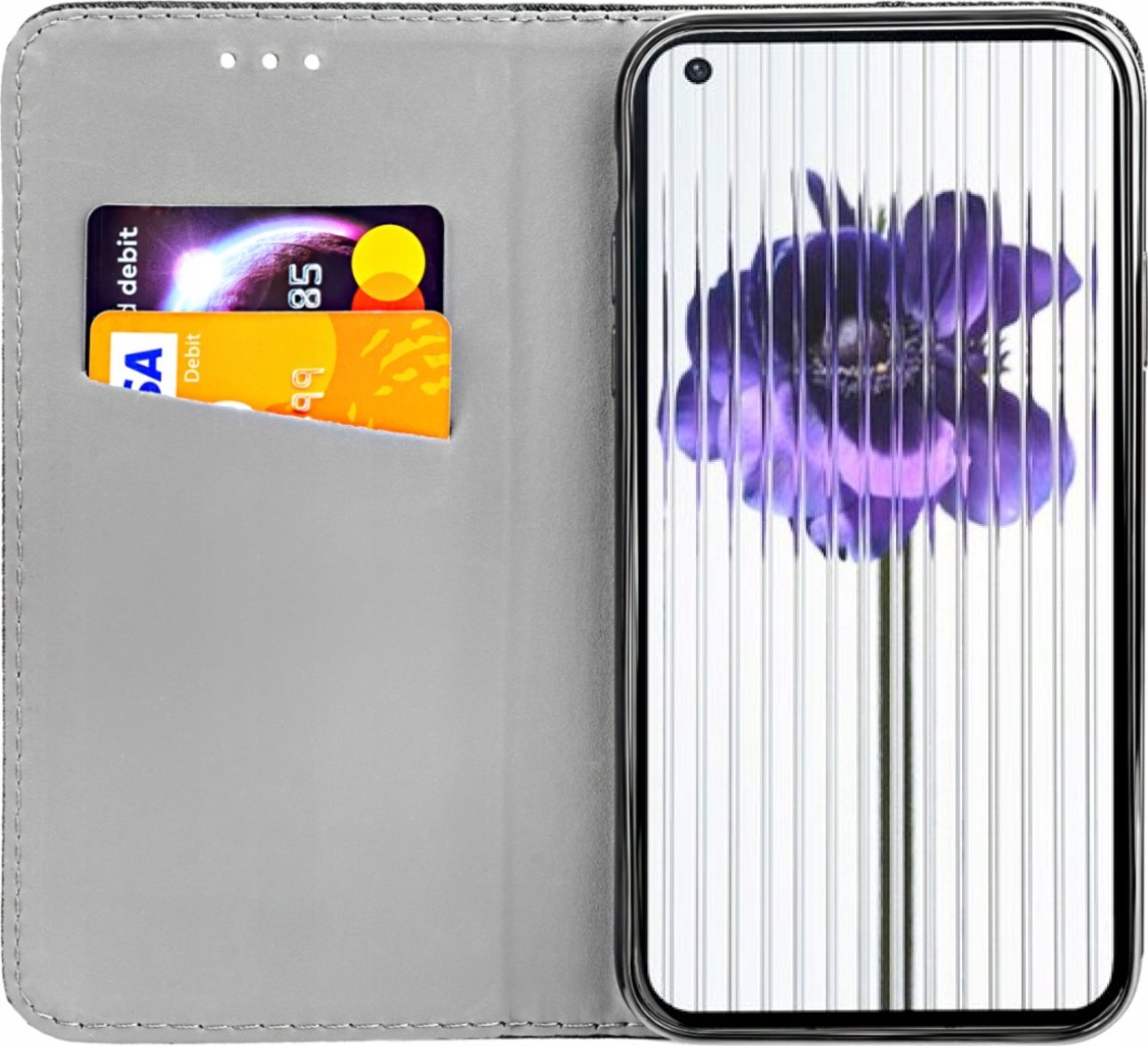 Hello Case ETUI Z KLAPKĄ DO NOTHING PHONE 1 CZARNE ZAMYKANE MAGNETYCZNE KABURA FUTERAŁ