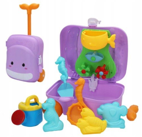 Zestaw zabawek plażowych w walizce 7 elementów