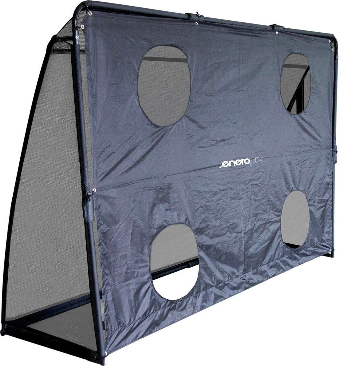BRAMKA DO PIŁKI NOŻNEJ Z SIATKĄ I TARCZĄ STRZELECKĄ 240x160x80CM ENERO PRO