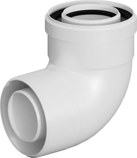 Onnline Kolano koncentryczne do systemów kominowych PP-PP 87DN60/100mm z uszczelką [EPDM] ONNLINE