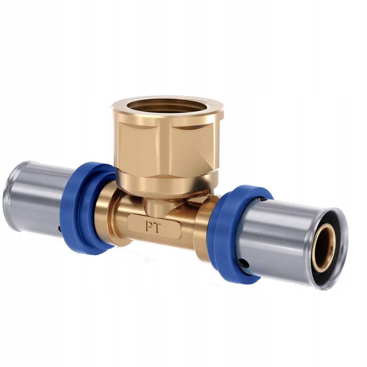 PEX Trójnik 20 x 3/4 x 20 gwint wewnętrzny GW zaciskowy Radopress Pipelife