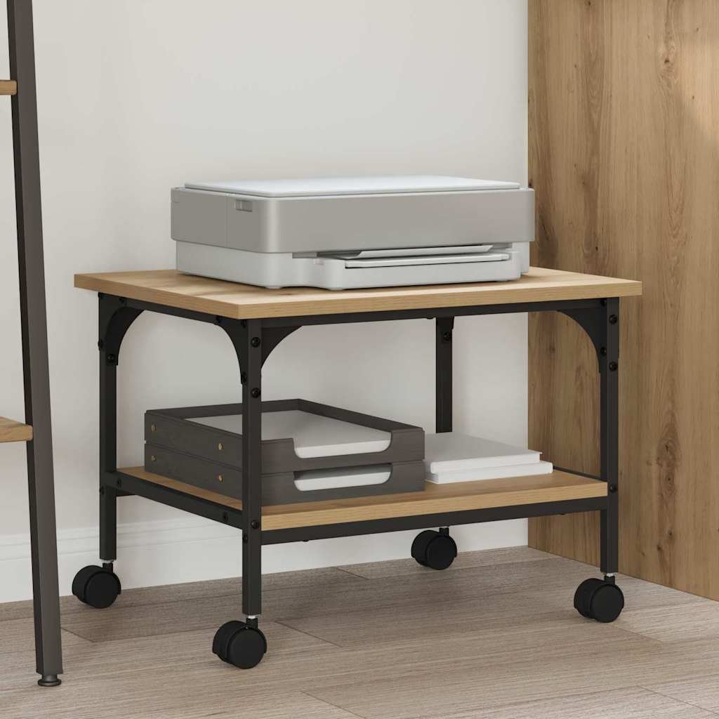 vidaXL Stojak na drukarkę Dąb rzemieślniczy 50 x 40 x 38 cm