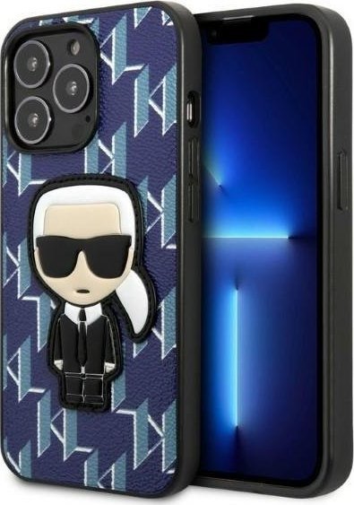 Karl Lagerfeld Etui KLHCP13LPMNIKBL Apple iPhone 13 Pro hardcase niebieski/blue Monogram Ikonik Patch