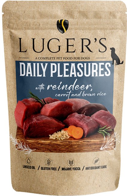 Karma mokra dla psa Luger's Daily Pleasures z reniferem, marchewką i ryżem brązowym 500 g