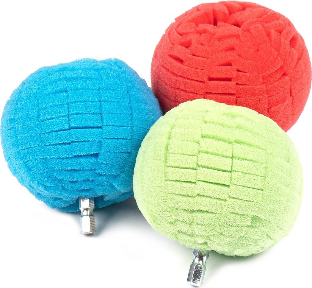 AMiO Zestaw gąbek do polerowania felg gąbki polerskie okrągłe amio-03702