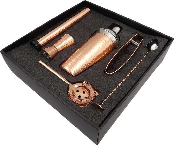 Giftdeco Zestaw barmański Copper 6 elementów BTSB7140CP pokryty warstwą miedzi
