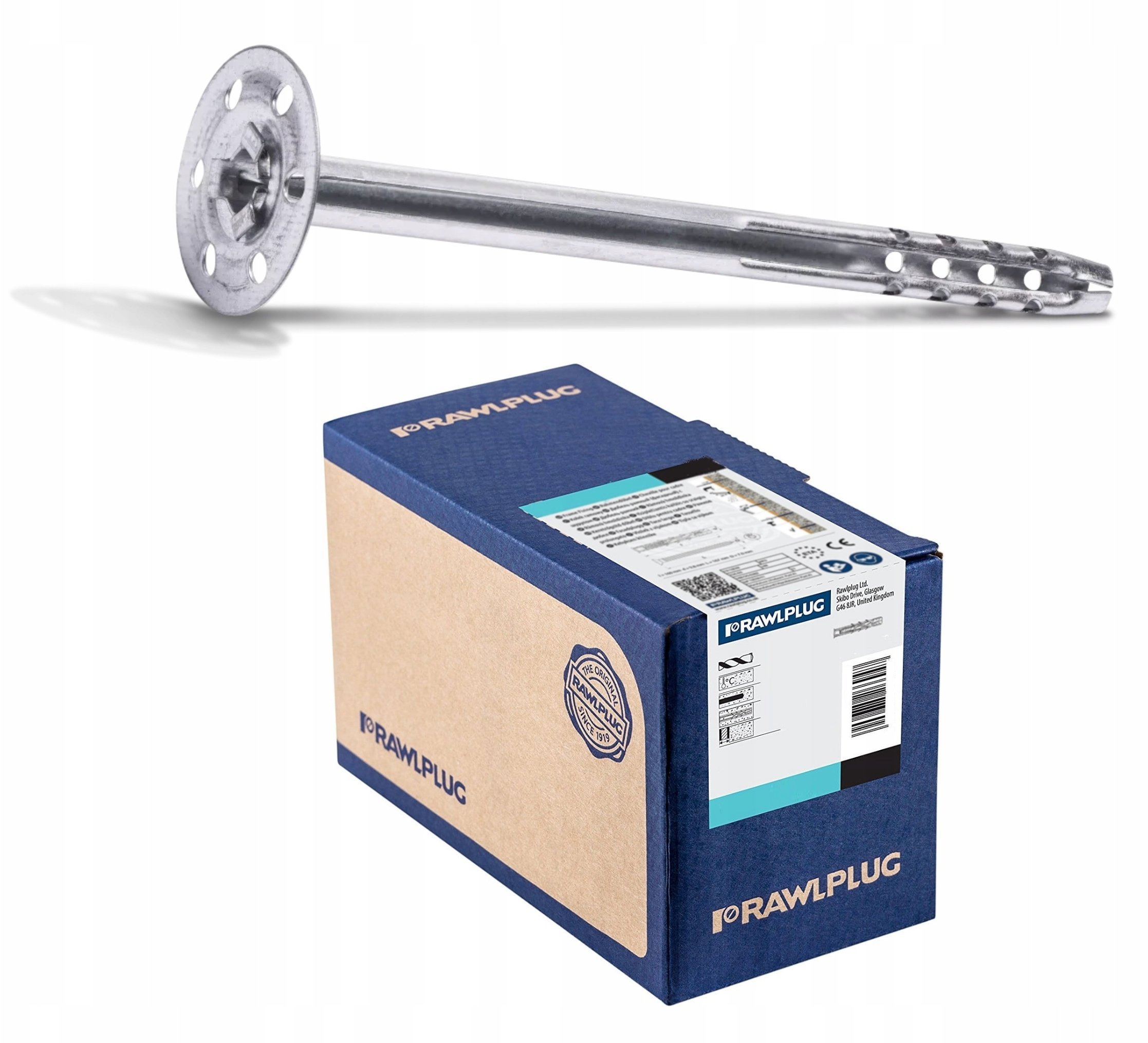 Metalowy łącznik do mocowania termoizolacji 8x300mm