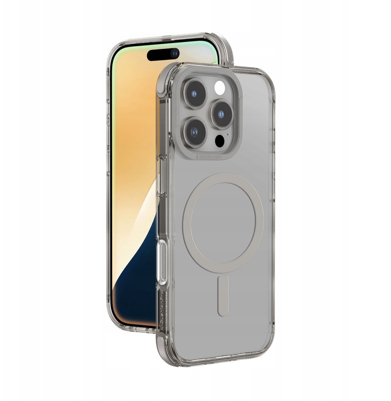 Etui silikonowe AMAZINGTHING Omni Mag Case do iPhone 16 Pro Max - szare