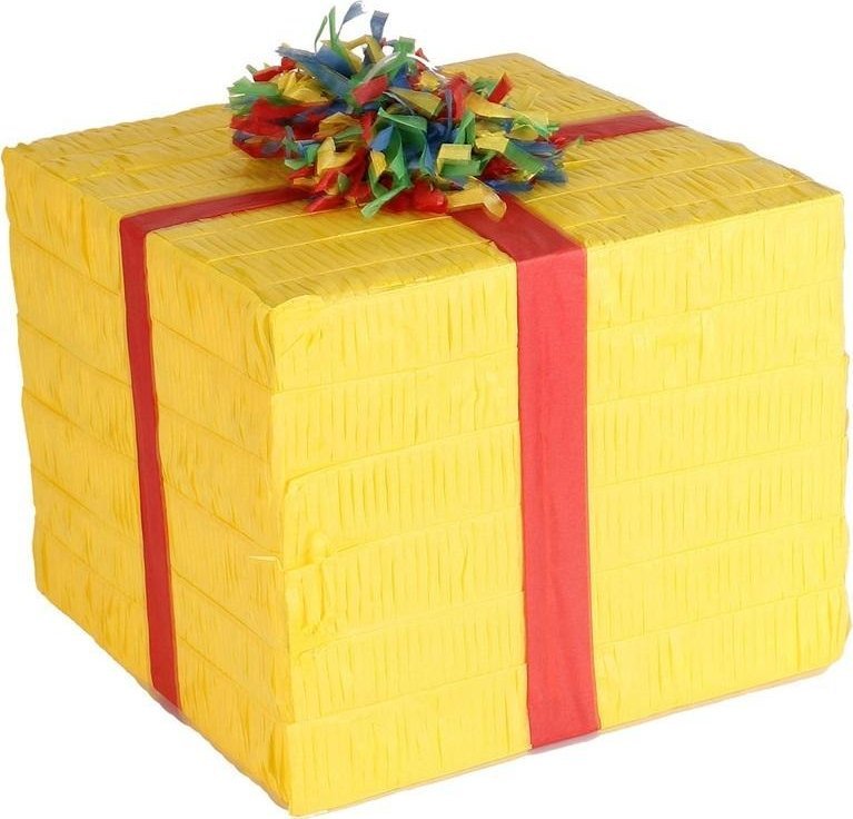 Piniata urodzinowy prezent papier 25x20x24,5cm EDUKAMP