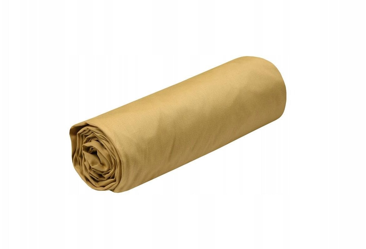 Bawełniane prześcieradło na gumce, żółte, ELYSEE