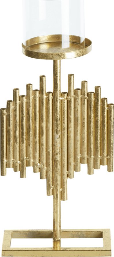 Beliani Świecznik metalowy 47 cm złoty NIAS