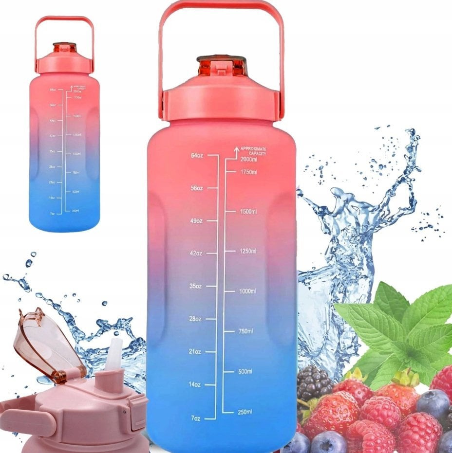 ExtraLink EXTRALINK BUTELKA MOTYWACYJNA BIDON NA WODĘ 2000ML CZERWONO-NIEBIESKA BUT-994