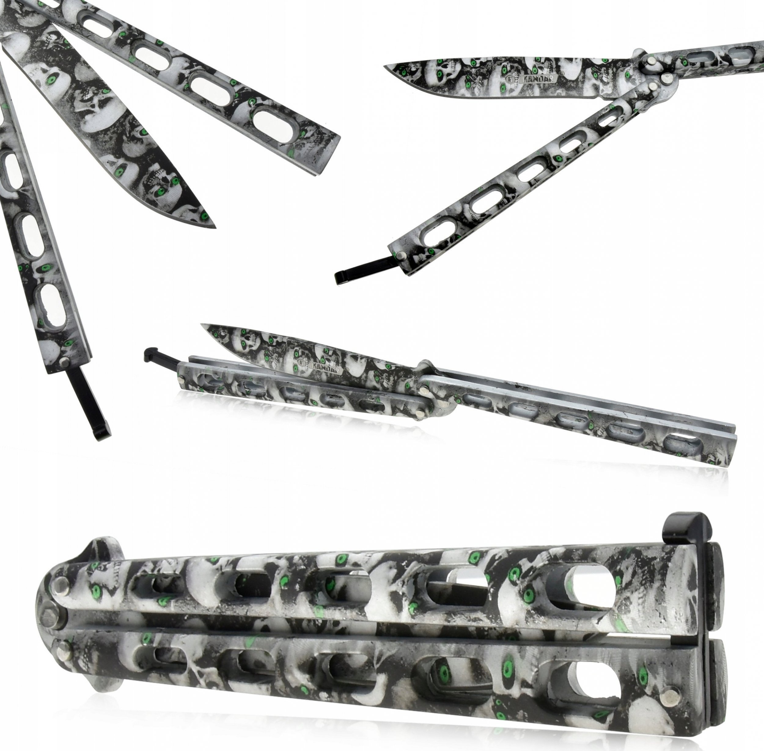 Kandar Kandar nóż Motylkowy Balisong Butterfly Zdobiony