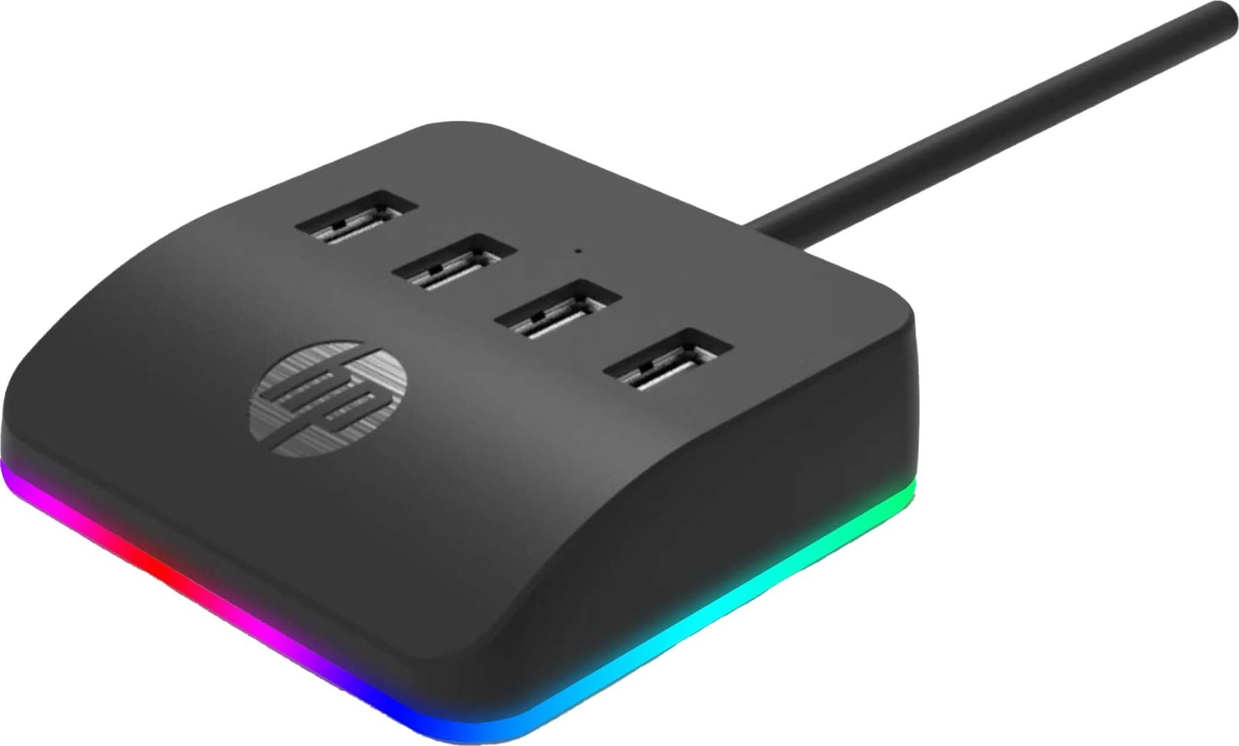 HUB USB HP USB (3.0) hub 4-port, DHC-CT120, czarny, Hewlett-Packard, 4x USB 3.0, podświetlenie