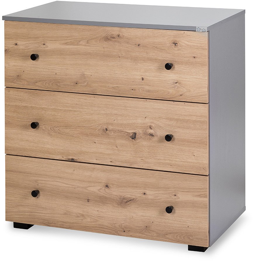 Komoda PAULINE grafit-dąb