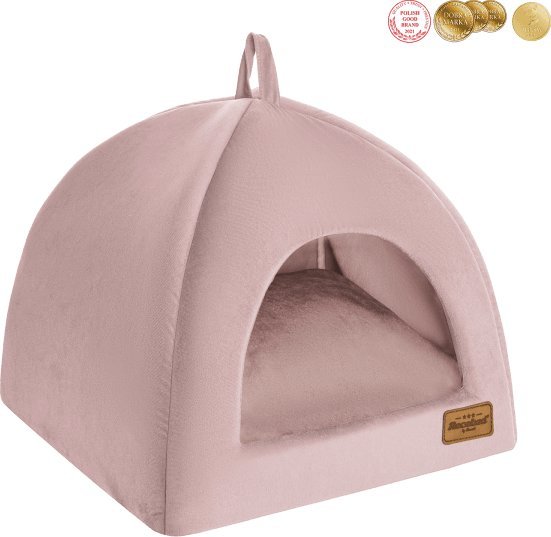Recobed RECOBED budka dla psa Welurowe lila róż M 50x50cm