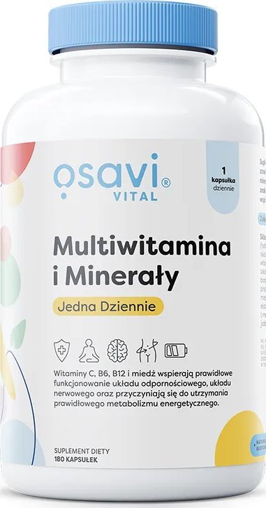 Osavi Osavi - Multiwitamina i Minerały Jedna Dziennie, 180 kapsułek