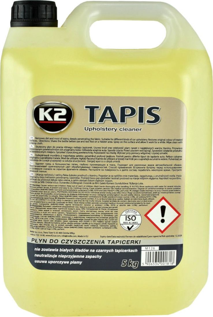 K2 K2 Tapis płyn do czyszczenia i prania tapicerki 5kg uniwersalny