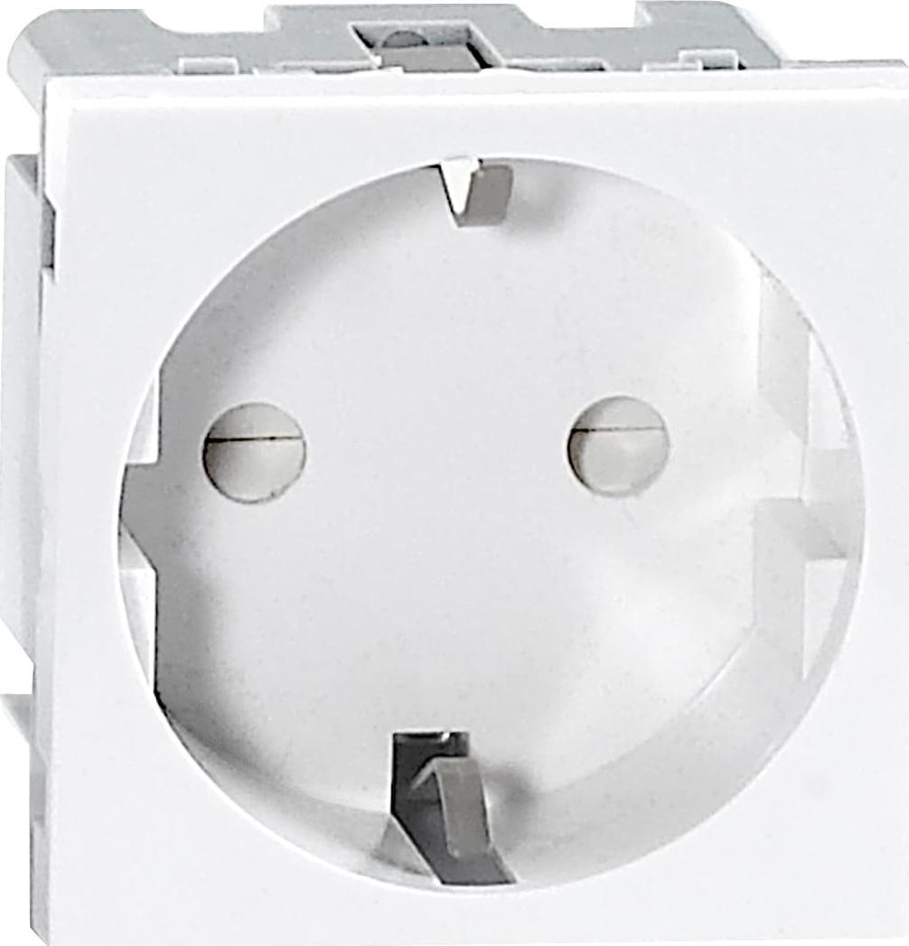 Orno NOEN GS, gniazdo modułowe 45x45mm 1x2P+Z, typ F schuko, 16A 250V, białe