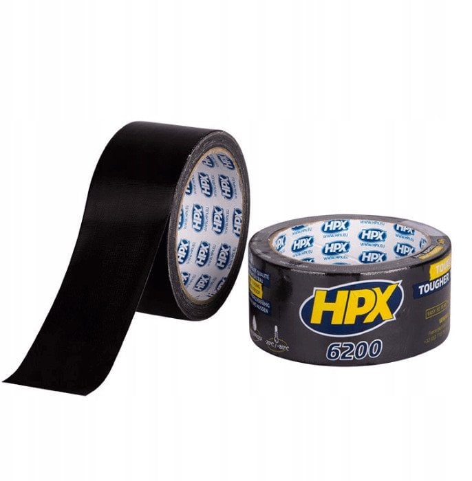 Gaffatape sort, 48 mm x 25 m
