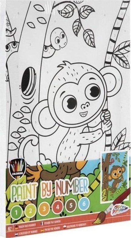 Malowanie po numerach Małpka EDUKAMP