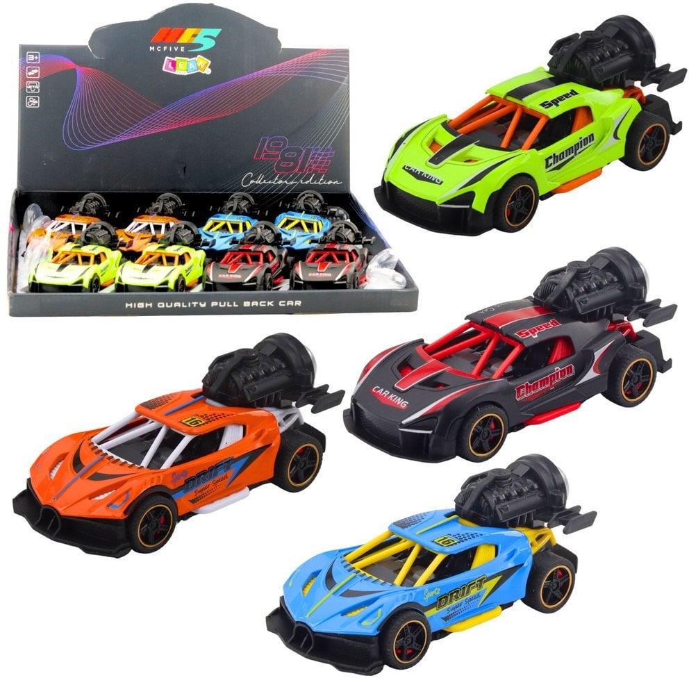 Autko Sportowe Z Napędem Światła Dźwięki Efekt Dymny Mix EDUKAMP