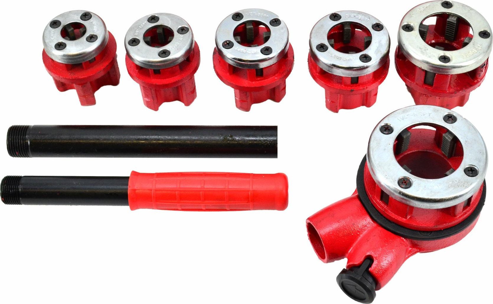 AWTools AWTOOLS GWINTOWNICA DO RUR 6szt. 1/4", 3/8",1/2", 3/4", 1", 1-1/4" ZESTAW WALIZKA