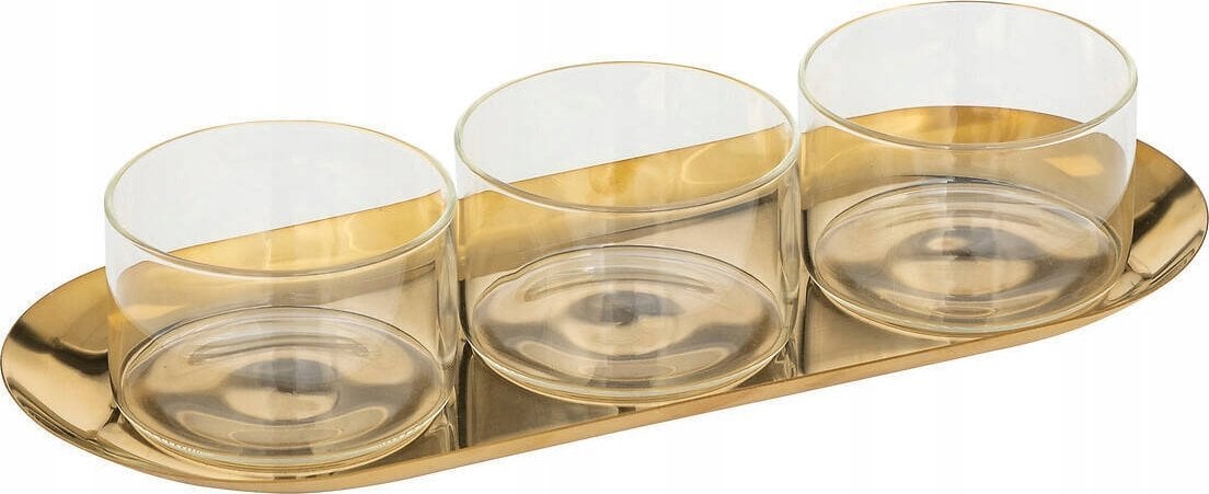 Secret de Gourmet Szklane miseczki na przekąski na talerzyku AUTOMNE