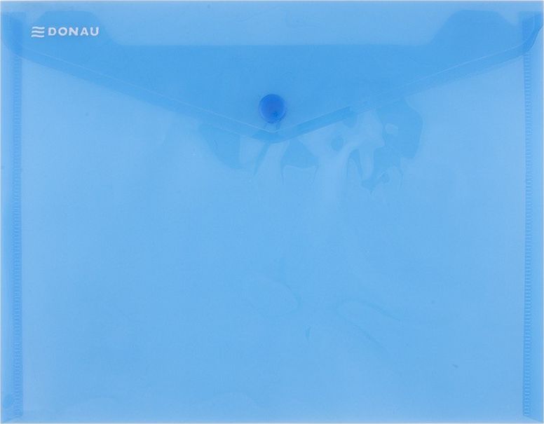 Donau TECZKA KOPERTOWA C5 240X186X0,18MM NA ZATRZASK PP TRANSPARENT NIEBIESKA 8547001PL-10