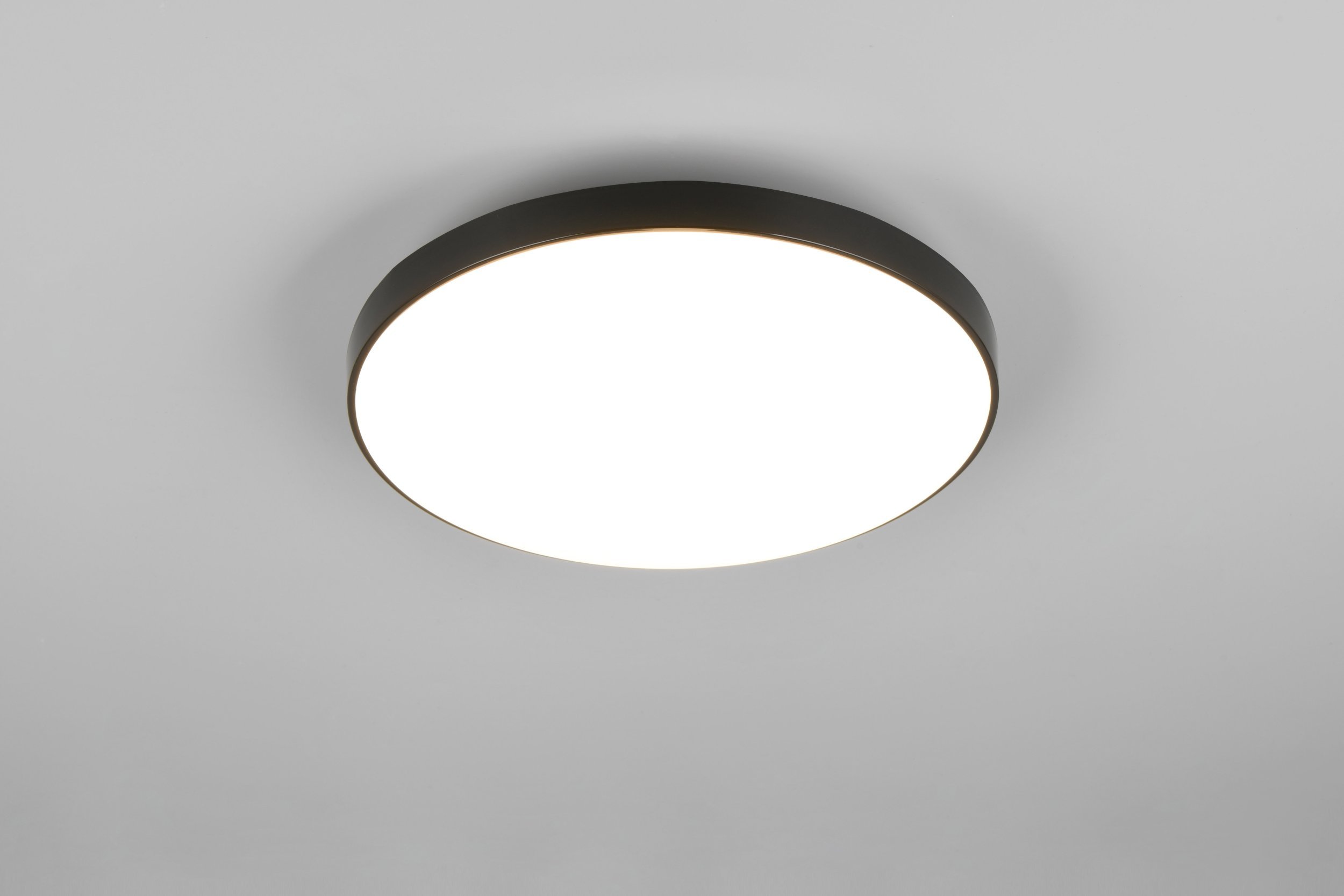 Ceiling LED lamp REALITY SPICA, IP44, 18 W, 4000 K, 2000 lm, black finish, O27x6 cm
