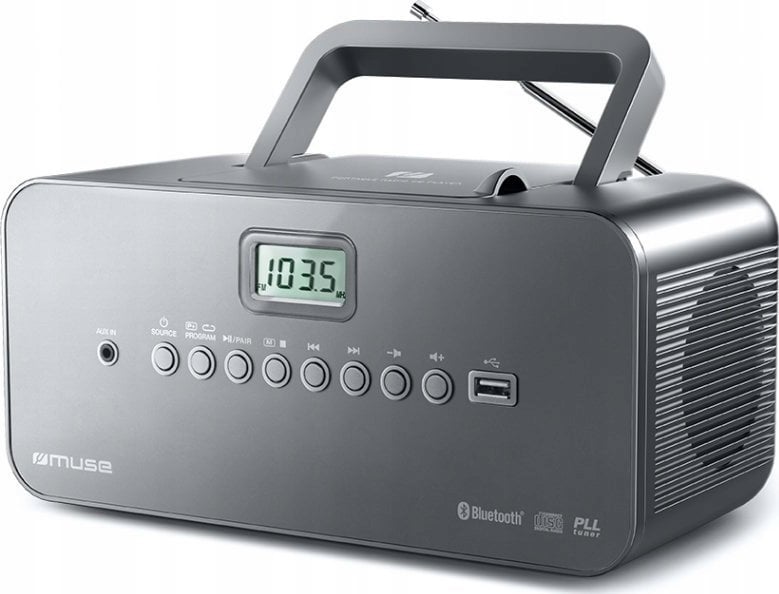 Głośnik Muse Muse | Portable Bluetooth, Radio CD/MP3 Player With USB | M-30BT | Bluetooth | Black | Portable | Wireless connection