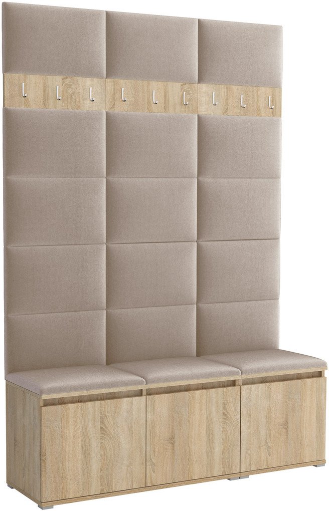 Tapicerowana garderoba Noris III - kolor sonoma + tkanina Trinity 04