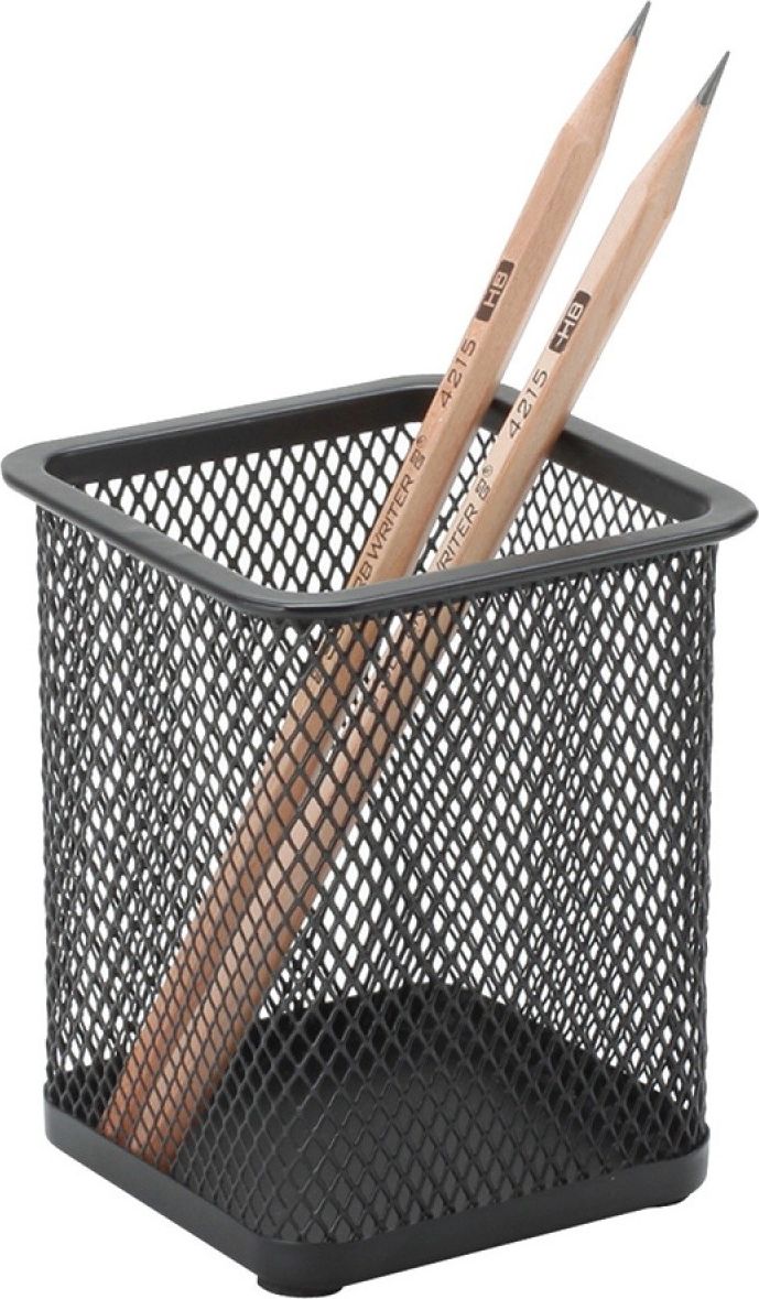 Q-Connect POJEMNIK NA DŁUGOPISY Q-CONNECT OFFICE SET, METALOWY, KWADRAT, CZARNY KF15106