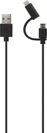 Kabel USB Xqisit microUSB - Lightning 1.8 m Czarny