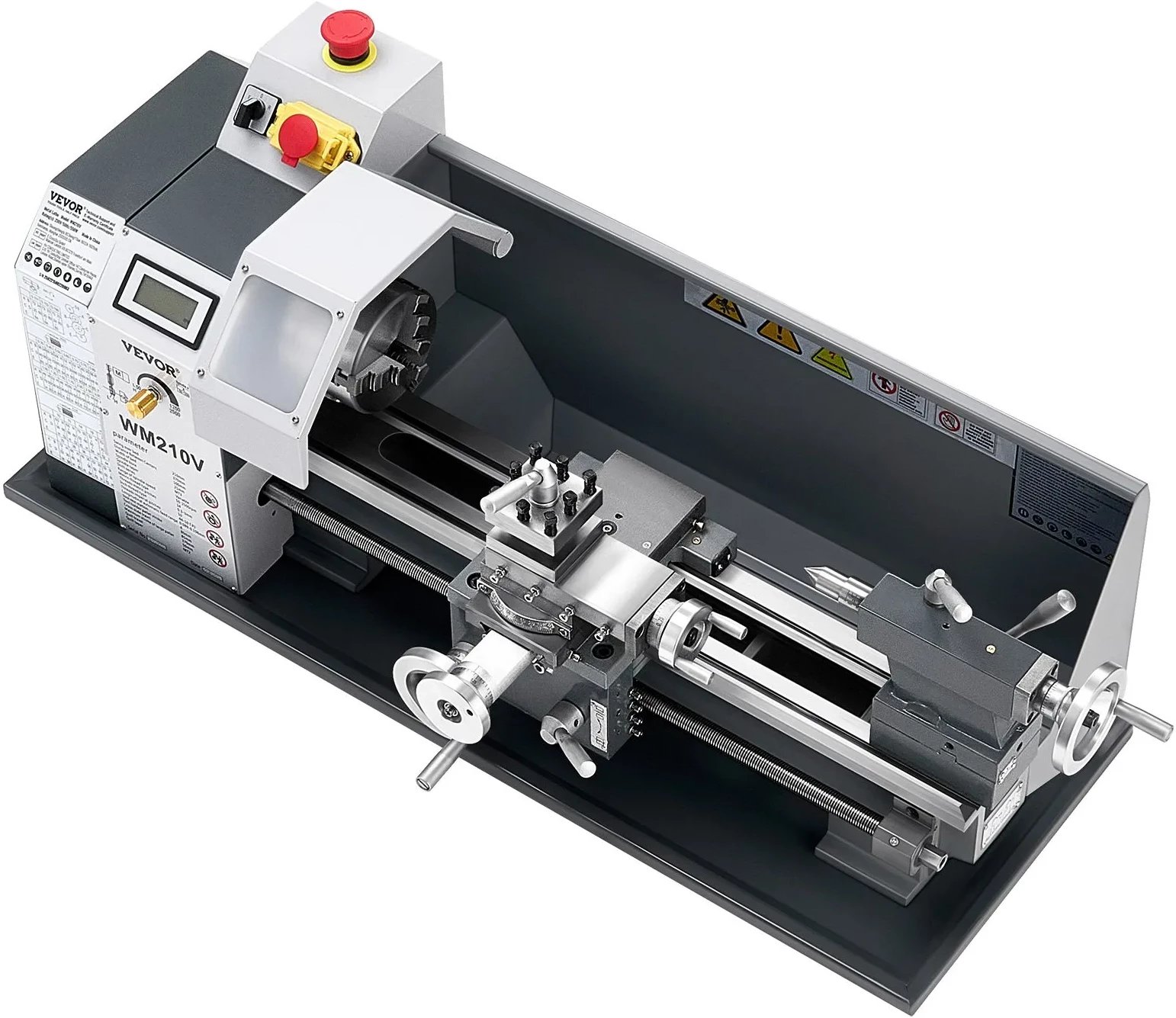 Tokarka do metalu 21x37 cm 550W regulacja obrotów 0-2500 RPM stołowa