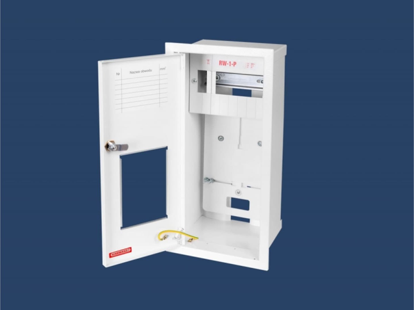 Karwasz Szafka licznikowa podtynkowa 1-licznikowa 1-fazowe 6 modułów plombowana IP30 115mm RW-1P/E