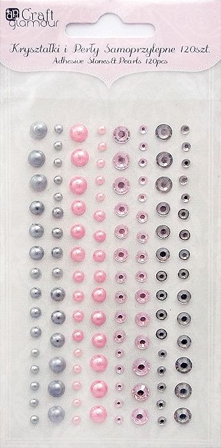 DP Craft KrysztaĹ‚ki i perĹ‚y samoprzylepne 120 sztuk Modern Chic