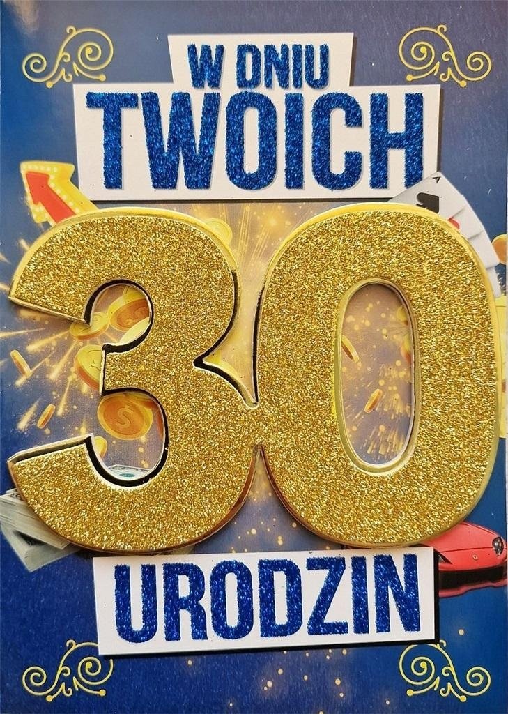 Yeku Karnet Urodziny 30 męskie