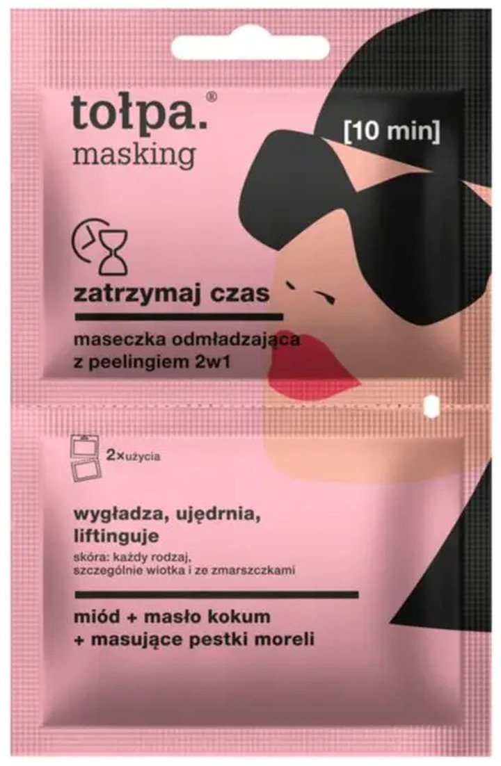 Tołpa Masking Zatrzymaj czas maseczka z peelingiem odmładzająca 2w1 10ml