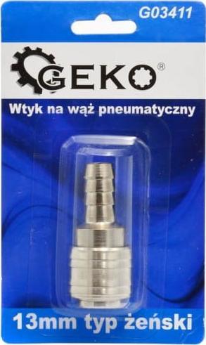 Geko WTYK NA WĄŻ PNEUMATYCZNY 13MM TYP ŻEŃSKI (BLISTER) (10/100) G03411 GEKO