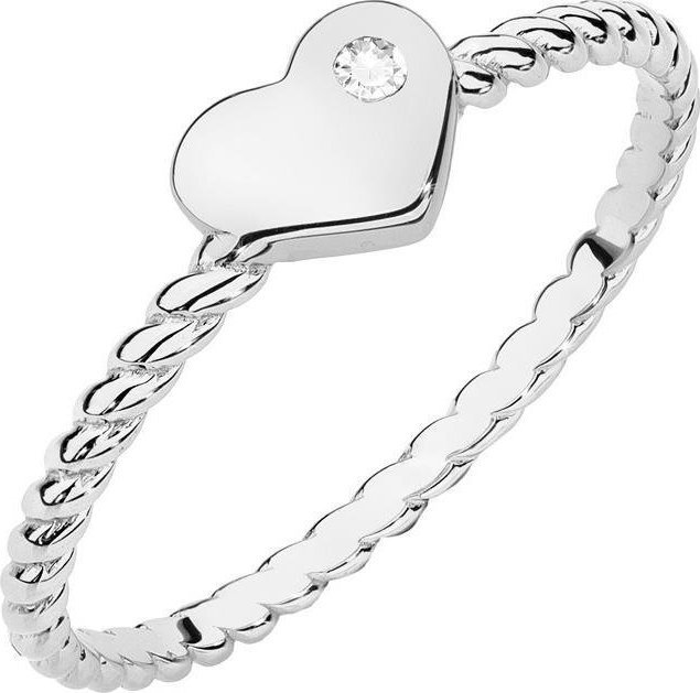 Best Diamonds złoty pierścionek z brylantem 0.03ct 8