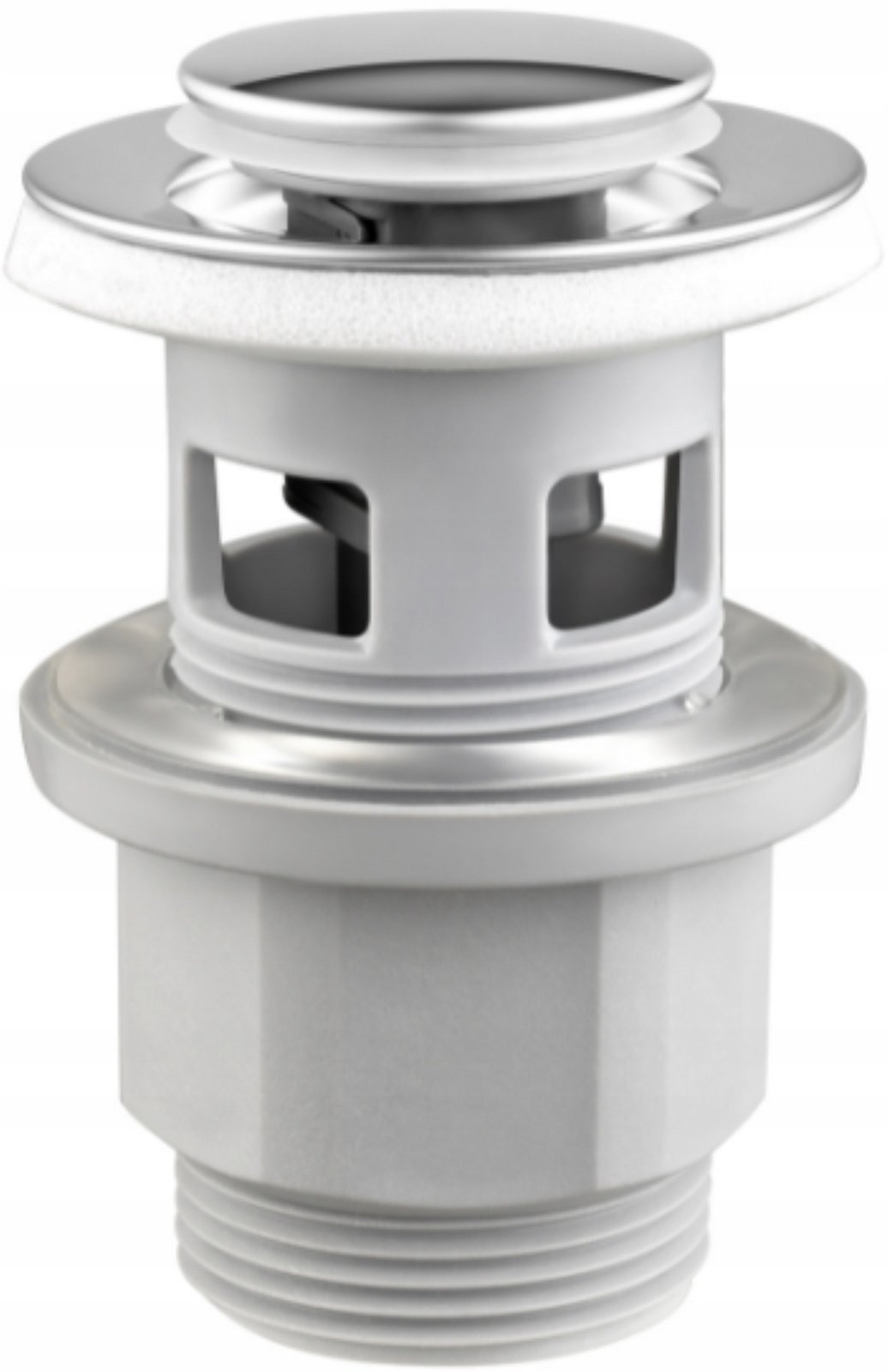 660-356-00 / KFA / AKCESORIA / Spust umywalkowy typu klik-klak z tworzywa, MAŁY Z PRZELEWEM, CHROM