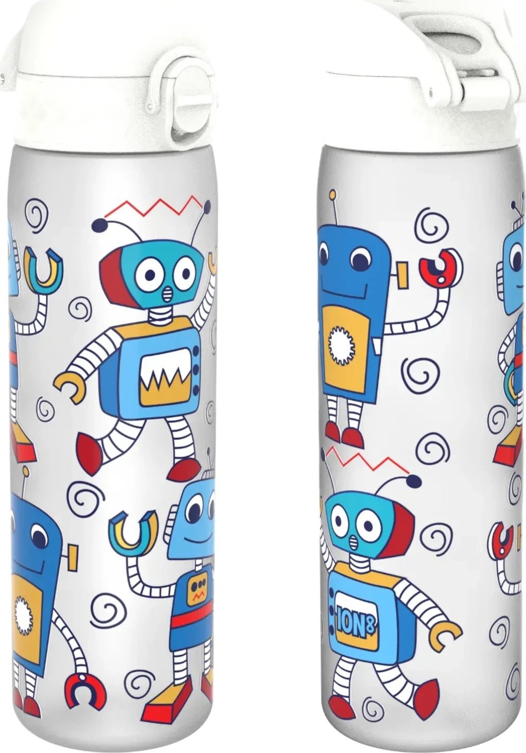 ion8 ION8 Przezroczysta butelka na wodę dla dzieci w roboty 500 ml