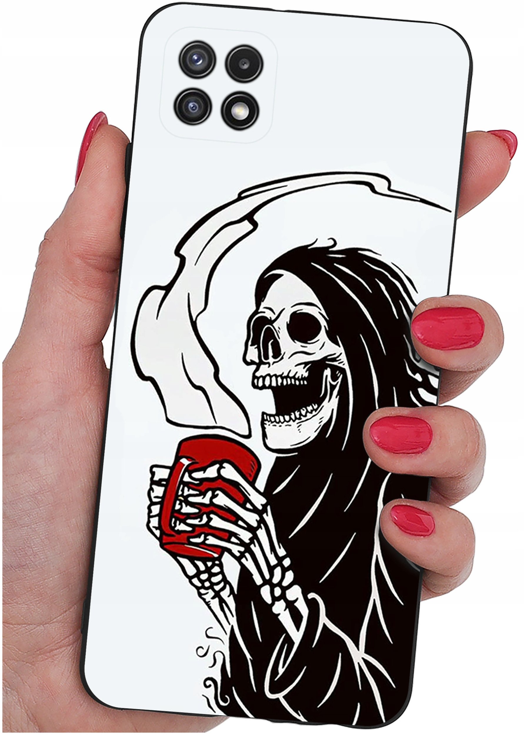 Etui do Samsung A22 5G WZORY |SILIKONOWE MATT CASE + SZKŁO 9H