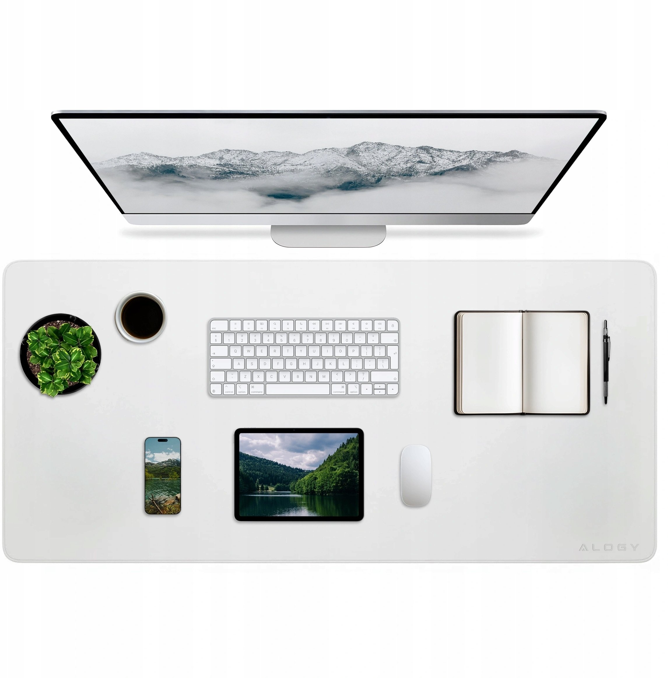 Alogy Podkładka na biurko 9045 cm antypoślizgowa mata ochronna pod mysz i klawiaturę stylowa i trwała
